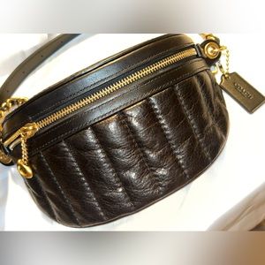 Coach Belt bag quilted leather with suede interior